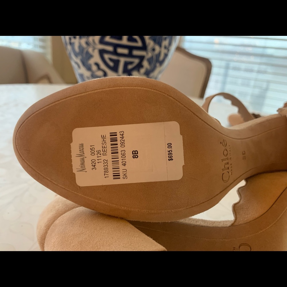 Chloe scalloped heels - blush/tan - Picture 5 of 6